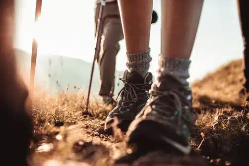 Nahaufnahme Wanderschuhe