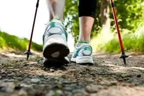 Nahaufname Nordic Walking